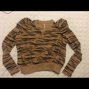 Free People Animal print sweatshirt